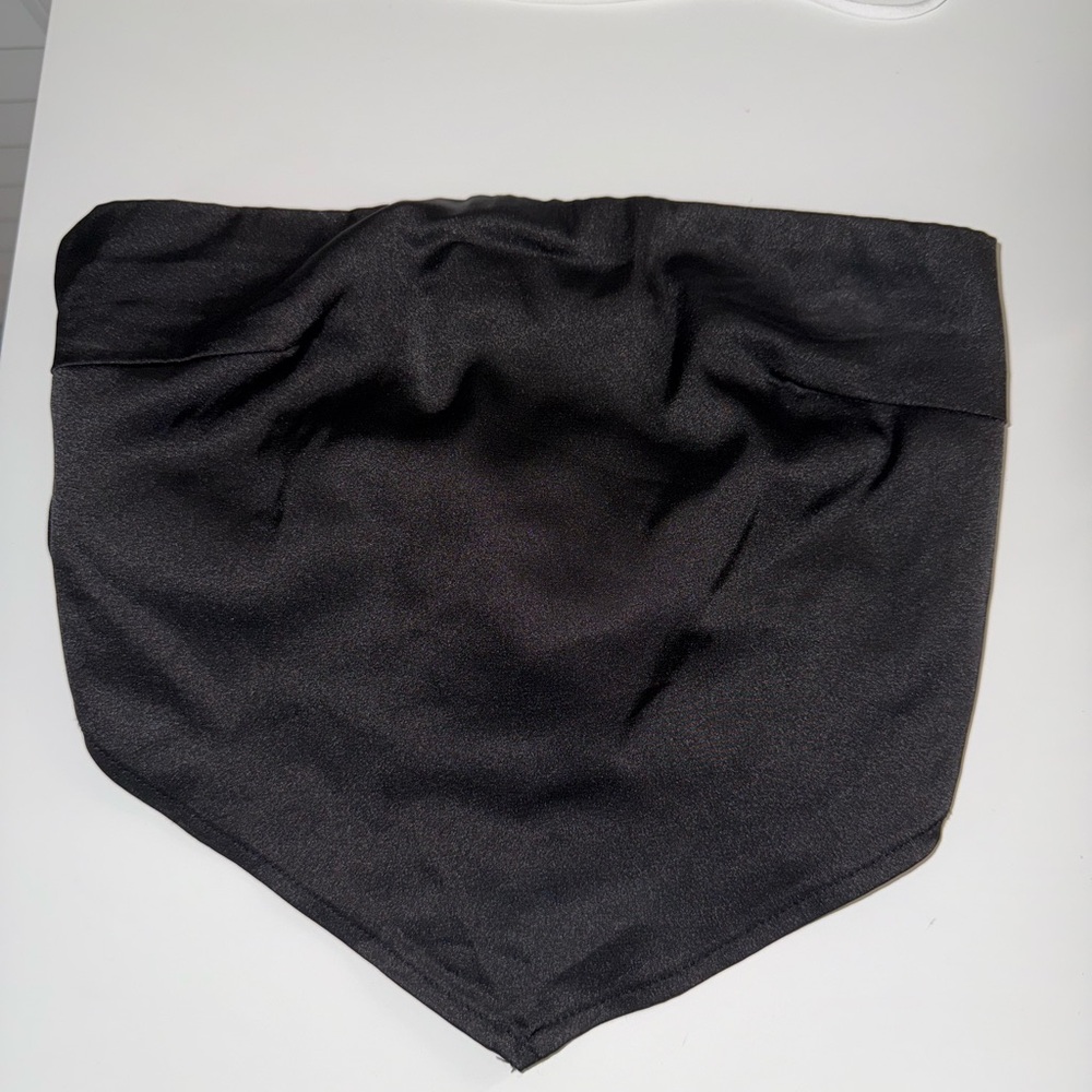 Adika Sleek Black Satin Top